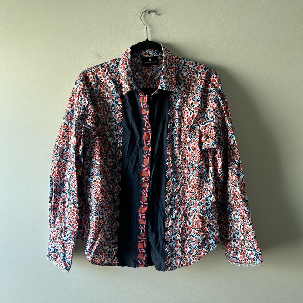 Emily Lovelock floral printed long sleeve top